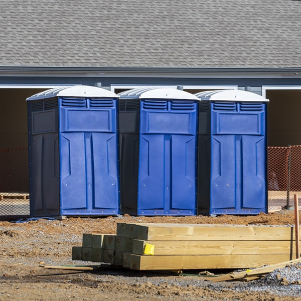 how often are the portable restrooms cleaned and serviced during a rental period in Benton Arkansas